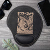 Godzilla Laser Engraved Leather Mouse Pad With Arm Rest - A Vintage Collection