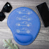 Miata Silhouette Collection Engraved Leather Mouse Pad
