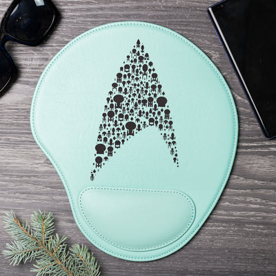 Starfleet Insignia Laser Engraved Leather Mouse Pad