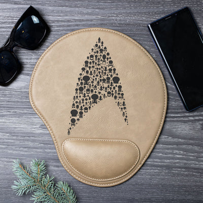 Starfleet Insignia Laser Engraved Leather Mouse Pad