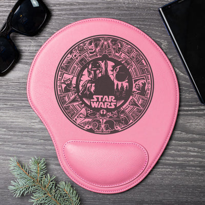 S.W. Calendar Laser Engraved Leather Mouse Pad