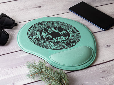 S.W. Calendar Laser Engraved Leather Mouse Pad