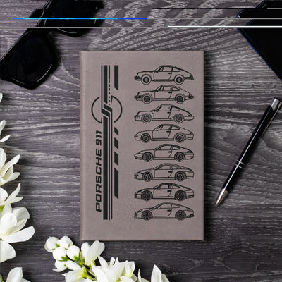 911 Silhouette Collection Laser Engraved Leather Journal