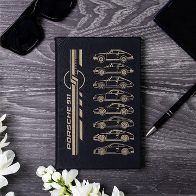 911 Silhouette Collection Laser Engraved Leather Journal