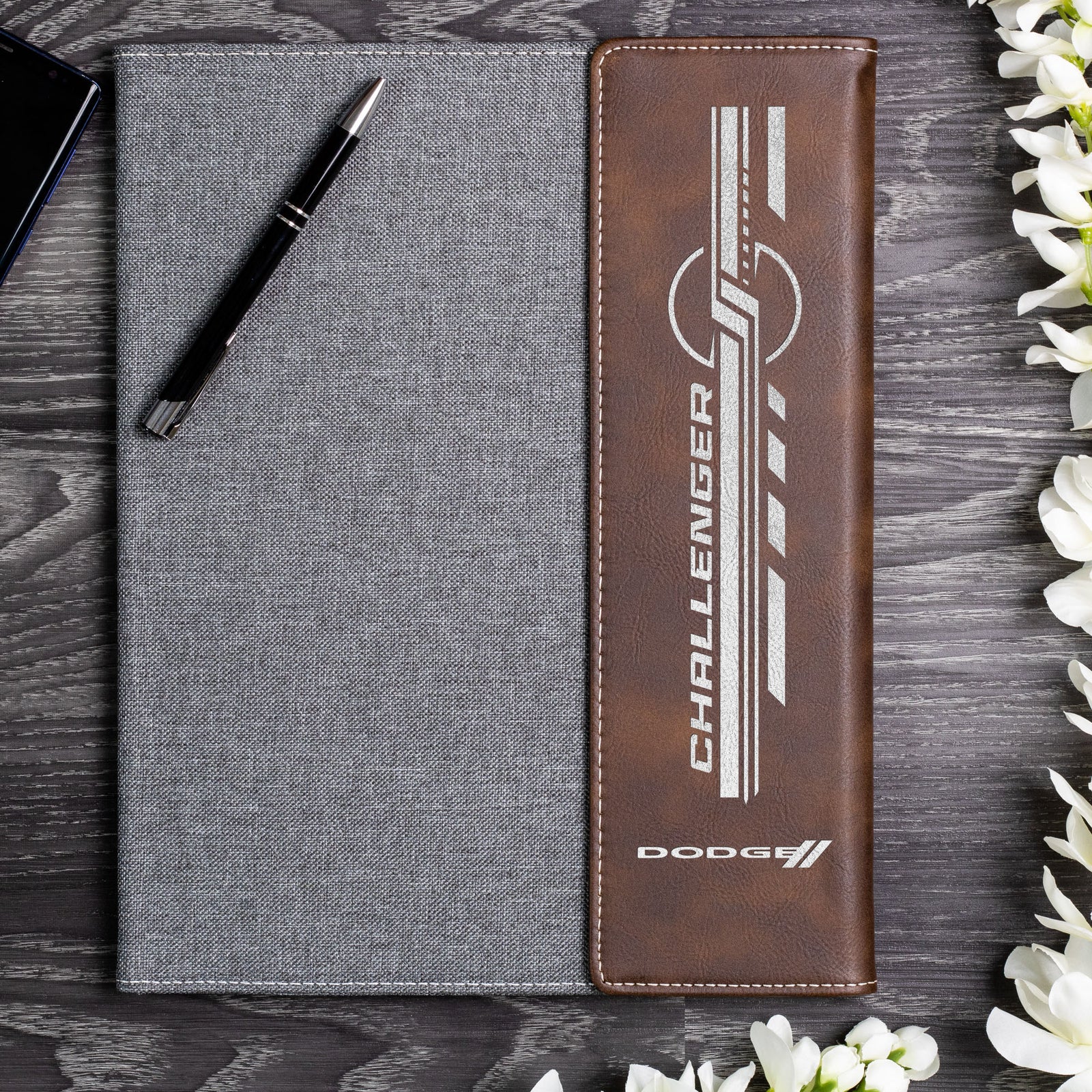 Challenger Engraved Leather Portfolio