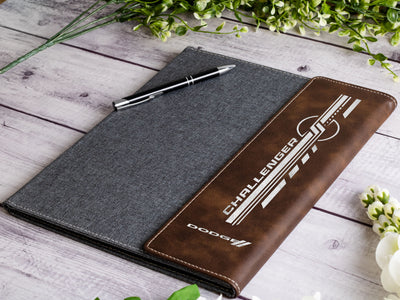 Challenger Engraved Leather Portfolio