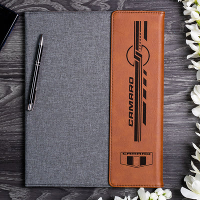 Camaro Engraved Leather Portfolio