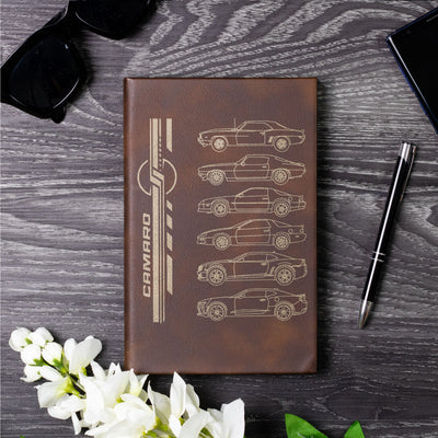 Camaro Silhouette Collection Laser Engraved Leather Journal