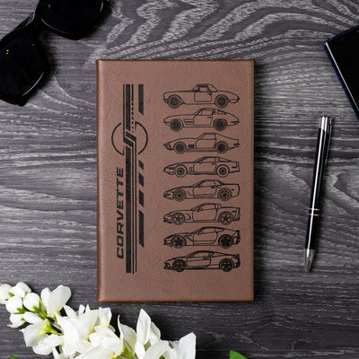 Vette Silhouette Collection Laser Engraved Leather Journal