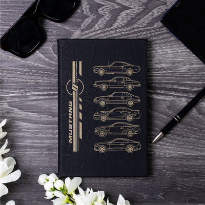 Mustang Silhouette Collection Laser Engraved Leather Journal