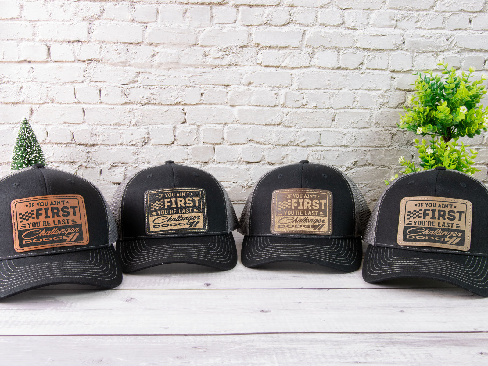 Challenger Leather Patch Mesh Back Snapback Hat