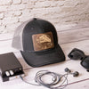 Skyline R34 Leather Patch Mesh Back Snapback Hat
