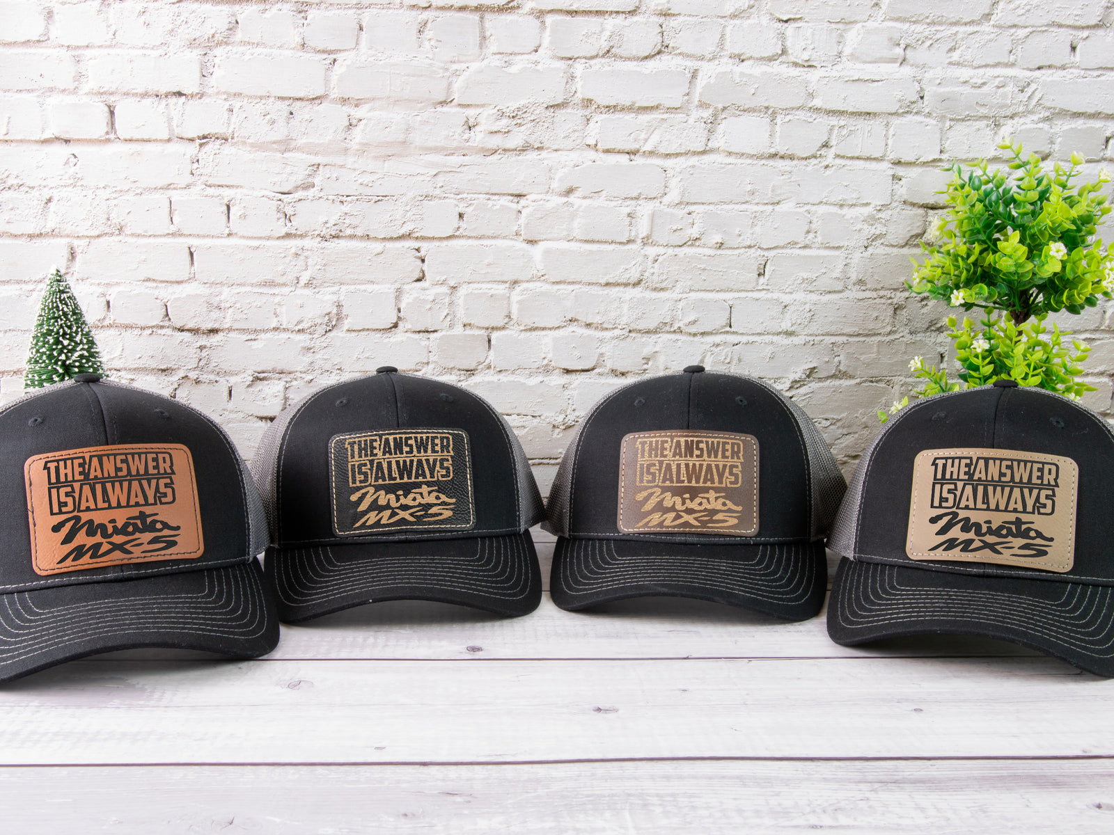 Miata MX-5 Leather Patch Mesh Back Snapback Hat