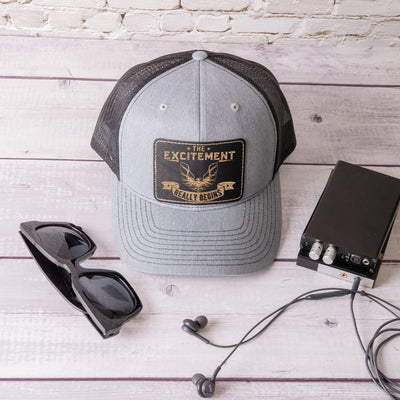 Firebird/Trans Am Leather Patch Mesh Back Snapback Hat