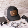 Mustang Leather Patch Mesh Back Snapback Hat