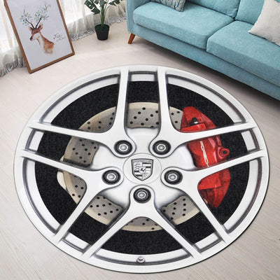 911 Steering Wheel Collection Round Rug