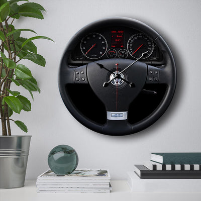 VW Golf Steering Wheel Wall Clock