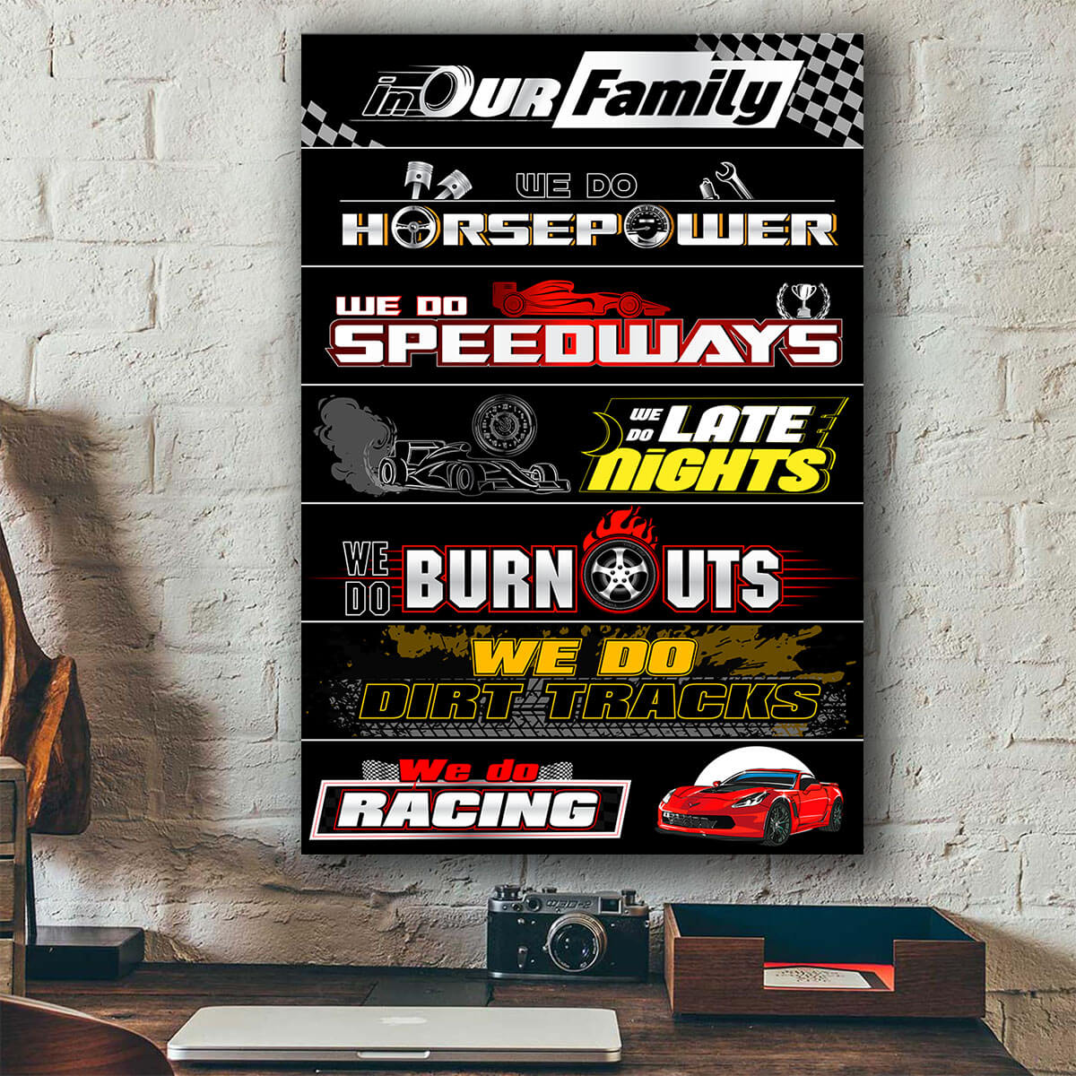 CV Racing Family Canvas Wall Art