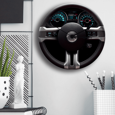 Mustang Wheels Wall Clock