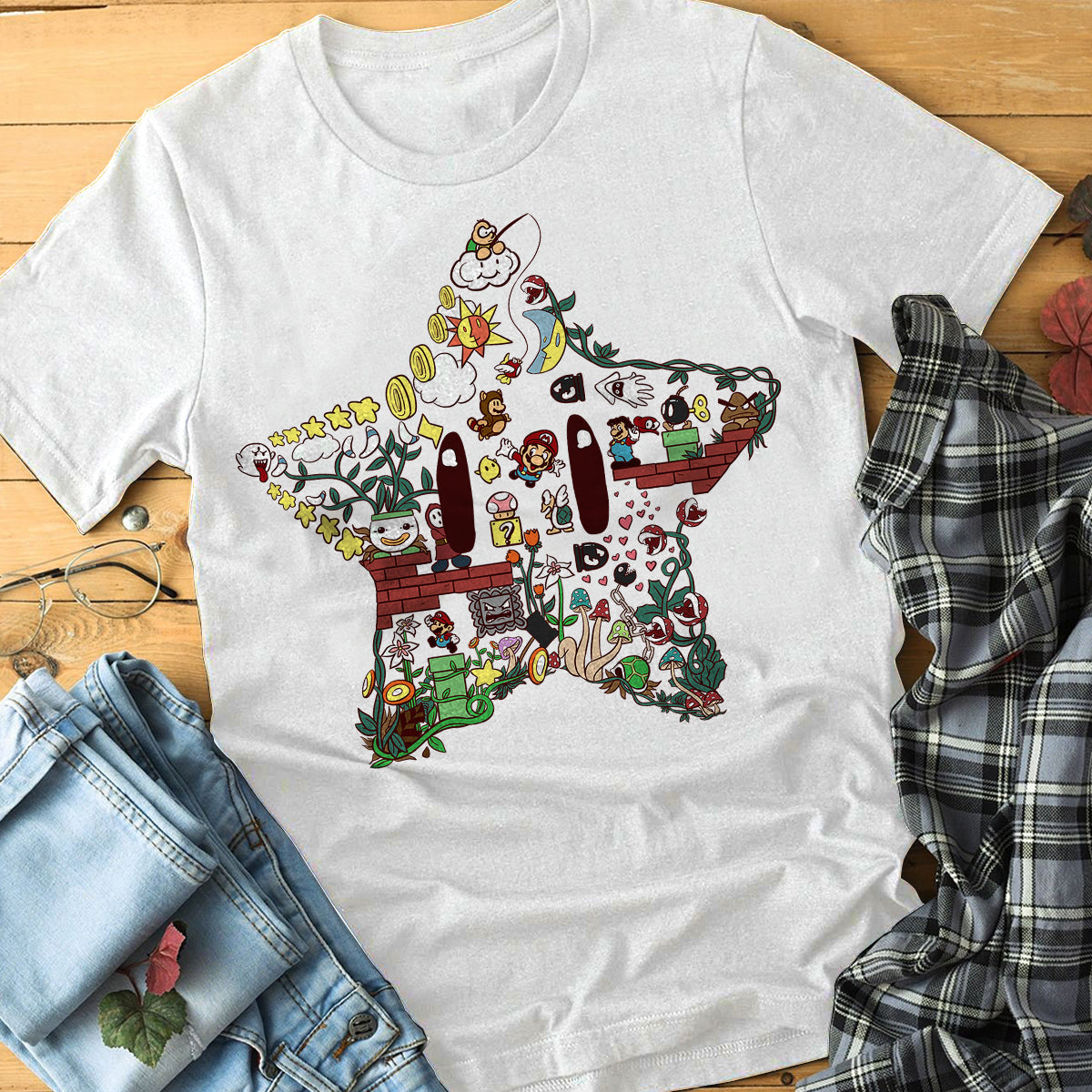 Mario Star Art T-shirt