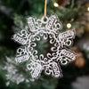 Miata Silhouette Collection/Miata Snowflake Handmade Wood/Glass Art Ornament