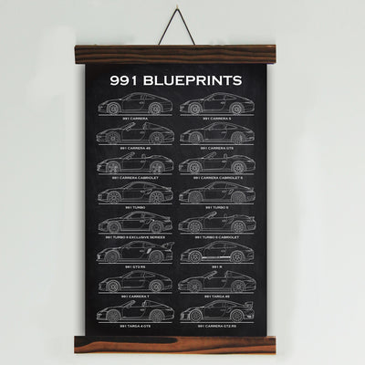 991 Blueprints Canvas Wall Art