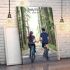 Personalized Bicycling Framed Canvas Wall Art