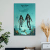 Personalized Scuba Diving Framed Canvas Wall Art