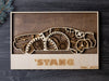 Mustang Steampunk Multi-layer Wood Art