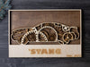 Personalized Car Enthusiasts Steampunk Multi-layered Wood Art