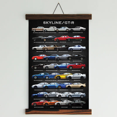 All Skyline/GT-R Models Canvas Wall Art