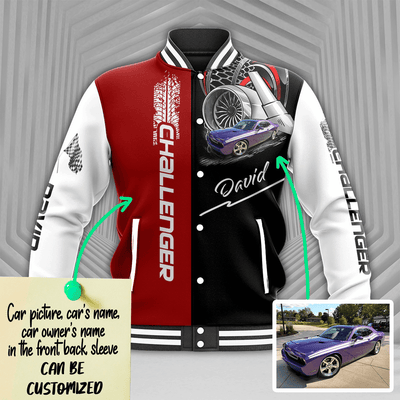 Personalized Racing Car All Over Print Baseball Jacket
