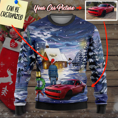 Personalized Christmas Sweater - Christmas Eve With Your Car