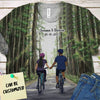 Personalized Bicycling Couple 3D Art All Over Print T-shirt