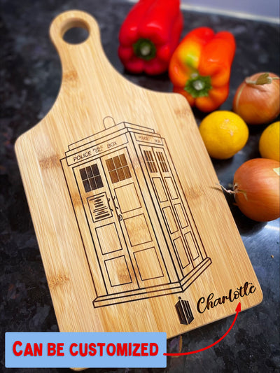 Personalized 'The Tardis ' Cutting Board