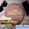Customized Car Picture Engraved Leather Mouse Pad