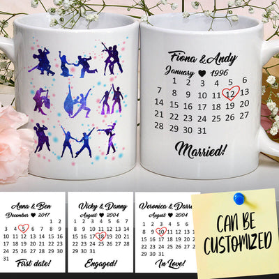 Personalized Dancing Special Date Couple Mug