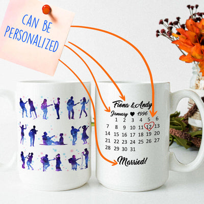 Personalized Guitar & Singing Special Date Couple Mug