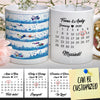 Personalized Scuba Diving Special Date Couple Mug