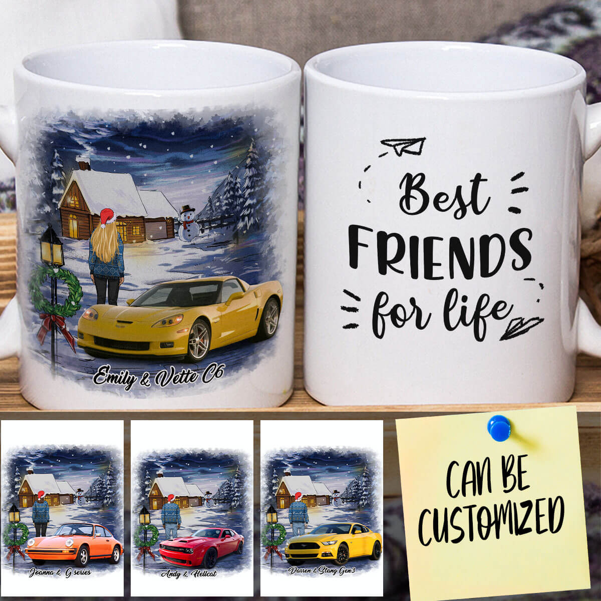 Personalized Christmas Mug - Christmas Eve With Your Car