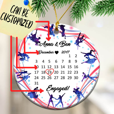 Personalized Dancing Special Date Couple Ornament