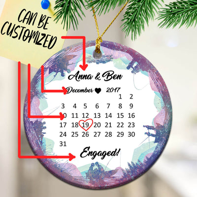 Personalized Fishing Special Date Couple Ornament