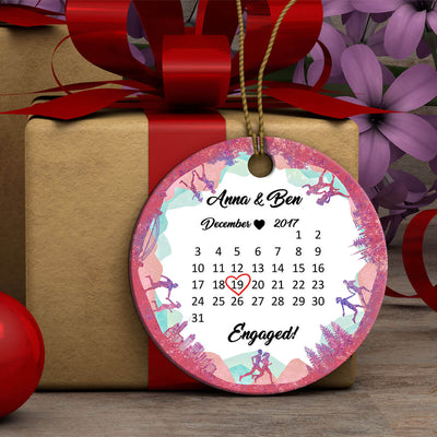 Personalized Running Special Date Couple Ornament