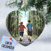 Personalized Hiking Couple Heart Ornament