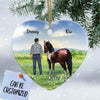 Personalized Horse Couple Heart Ornament