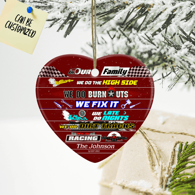 Personalized Car Racing Family Ornament