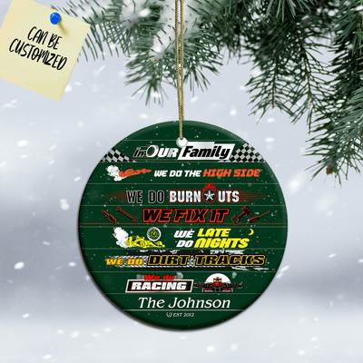 Personalized Car Racing Family Ornament