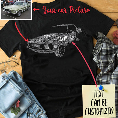 Personalized Car Racing Dad Typography Word Art