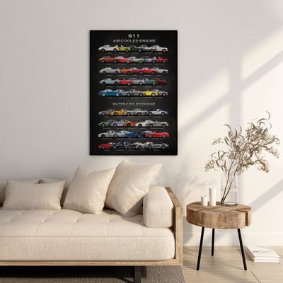911 Art Poster - A Collection Of All Iconic 911