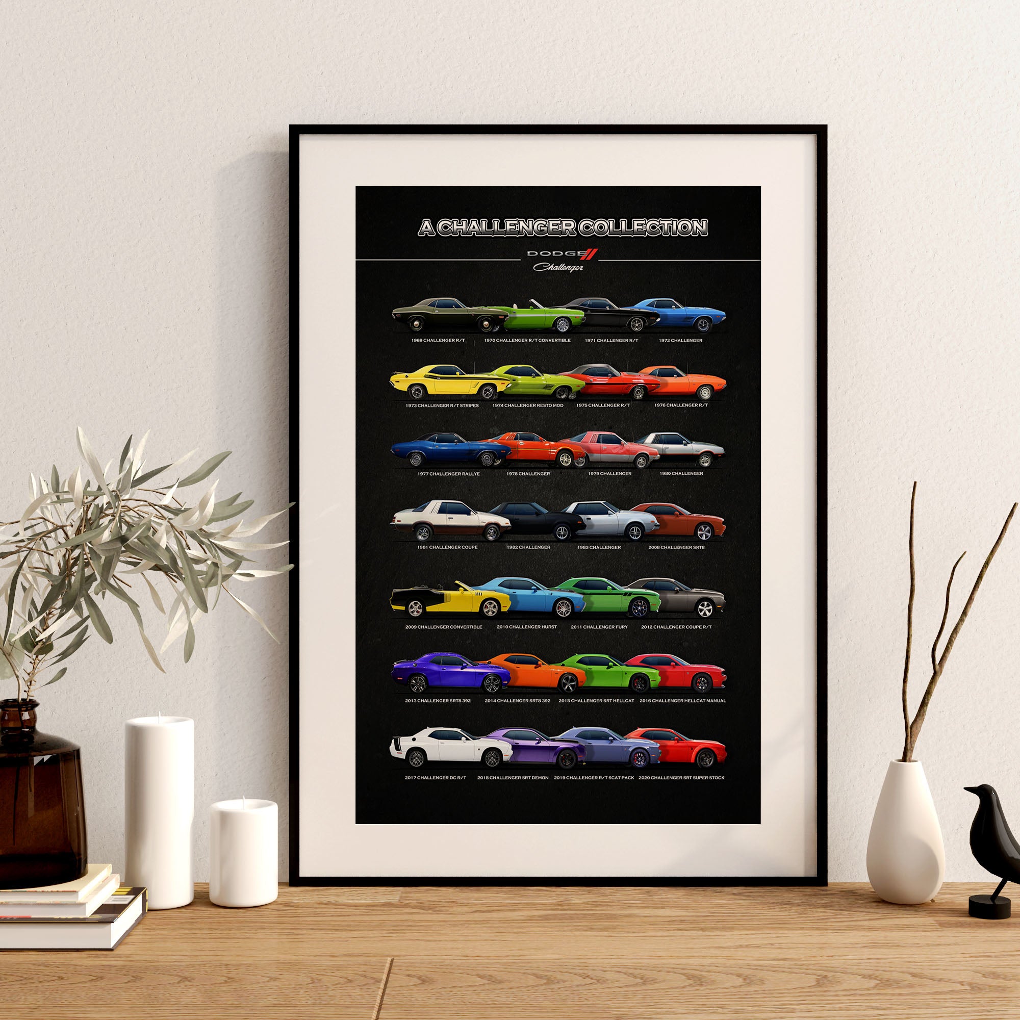 Challenger Art Poster - A Collection Of All Iconic Challengers
